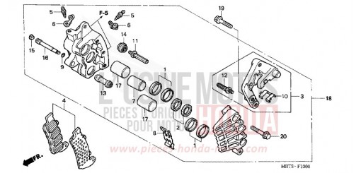 FRONT BRAKE CALIPER (R.) (XL1000V) XL1000V6 de 2006